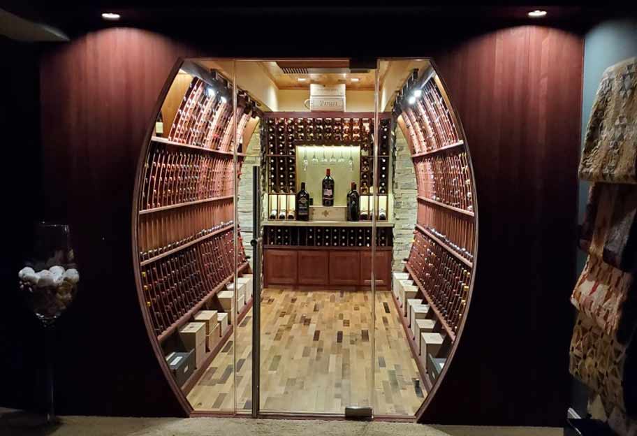 Curved Corner Wine Racks Angled Wine Cabinets And Slanted Racks