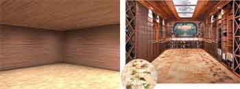 flooring in a wine cellar