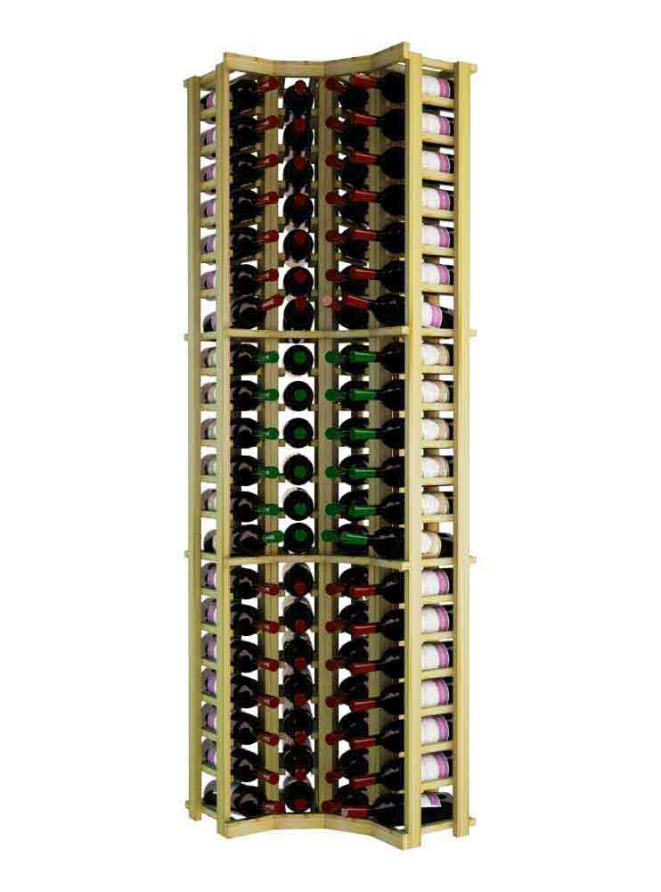 Traditional Series Curved Corner Wine Rack Redwood Pine Corner Wine Rack Product