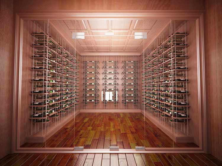 Modern Wine Cellar Series Allheart Redwood