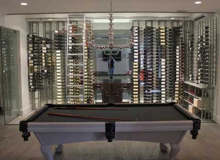 254984 Glass Enclosed Wine Rack - 254984
