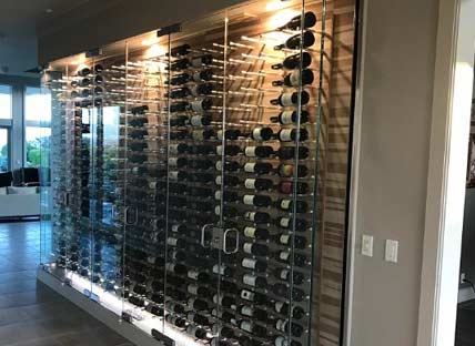 Glass Enclosed Wine Rack - 303042