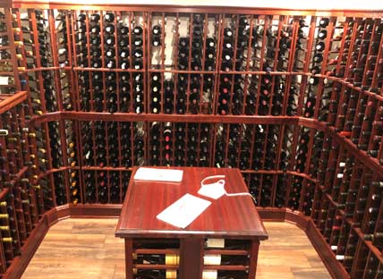 Midnight Black Mahogany Wine Cellar - 254527
