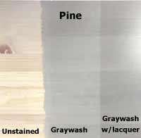 Pine graywash stain