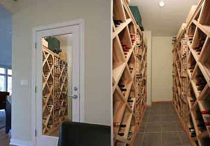 dining room wine cellar