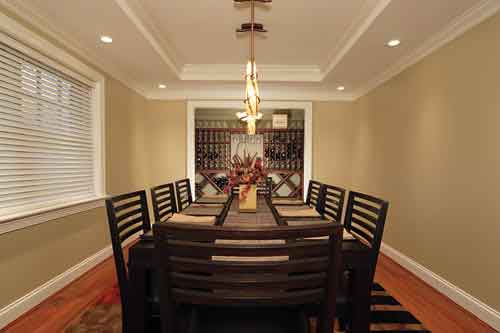 dining room wine cellar