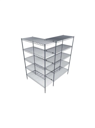 Adjule 5 Shelf Corner Metal Wine Rack Commercial Corner Metal Wine Rack Product