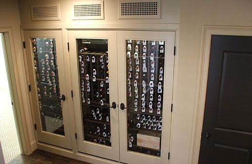 custom refrigerated built in wine cabinets