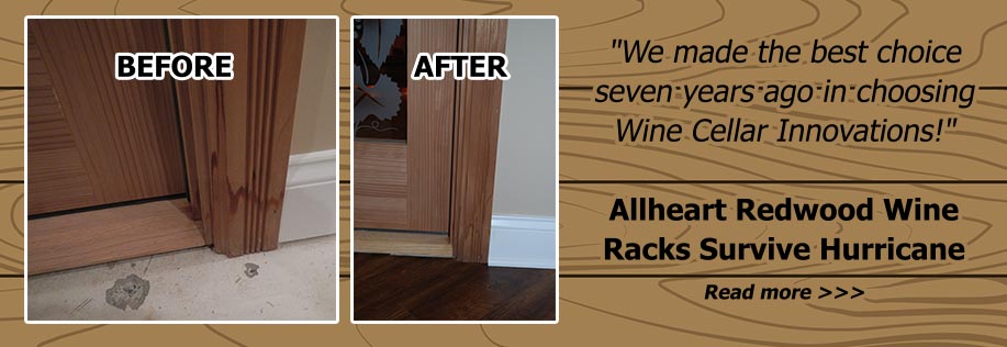 redwood wine racks survive hurricane